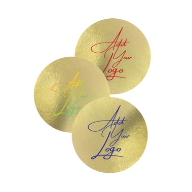 Gold Foil Custom Printed Stickers / Labels 1.5" x 1.5"