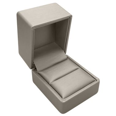 Luxury Silver Luna Leatherette Jewelry Ring Gift Boxes