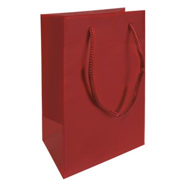 Burgundy Tote Gift Shopping Bags, 4-3/4" x 3" x 6-3/4"