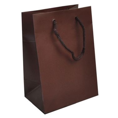 Brown Tote Gift Shopping Bags, 4-3/4" x 3" x 6-3/4"