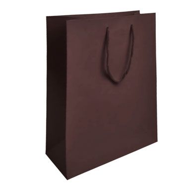 Chocolate Brown Tote Gift Shopping Bags, 8" x 4" x 10"