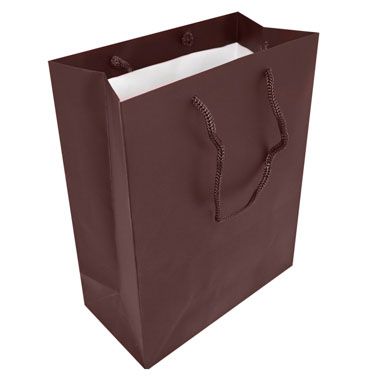 Burgundy Tote Gift Shopping Bags, 8" x 4" x 10"
