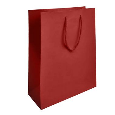 Burgundy Tote Gift Shopping Bags, 8" x 4" x 10"