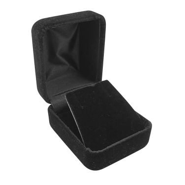 Black Velvet Jewelry Earring Gift Packaging Boxes - 12 Per Pack