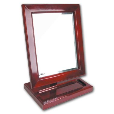 Red Rosewood Counter-top Jewelry / Makeup Mirror