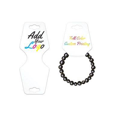 Gloss White Folding Necklace / Bracelet Card 2-1/2" x 5"