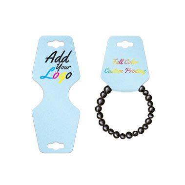 Shimmer Blue Folding Necklace / Bracelet Card 2-1/2" x 5"