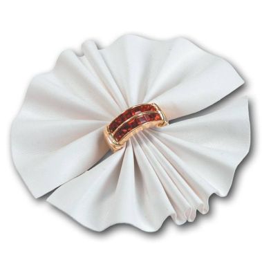 White Leatherette Jewelry Ring Fan Display