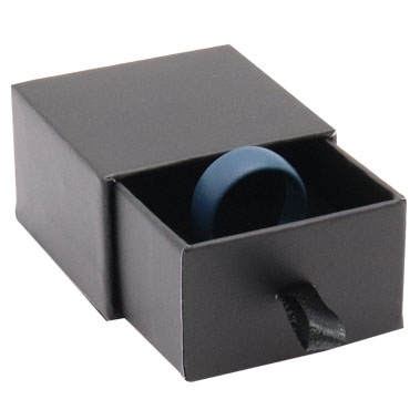 Matte Black Paper Slider Ring Box