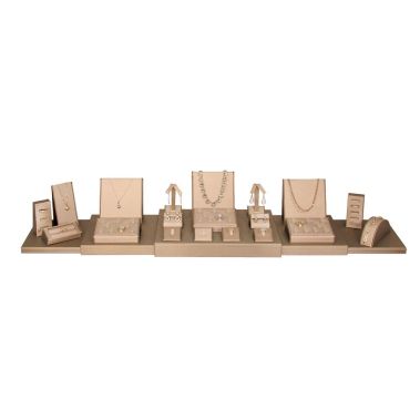 Gold Champagne Faux Leatherette 24-Piece Display Set