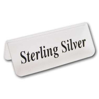 Acrylic "Sterling Silver" Sign