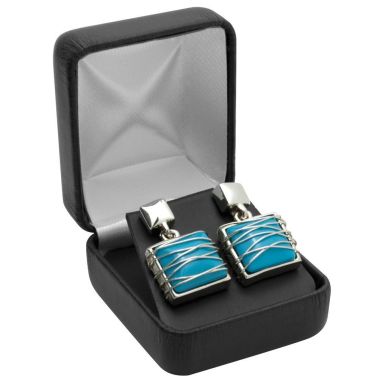 Black Leatherette Jewelry Earring Box