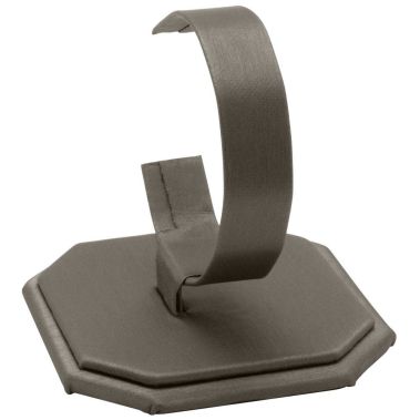 Steel Grey Leatherette Jewelry Watch Display Stand