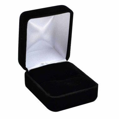 Black Velvet Jewelry Ring Boxes