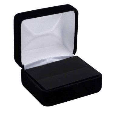 Black Velvet Dual Jewelry Ring Gift Boxes, Holds 1 - 2 Rings