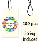 Ivory Custom Printed Hanging Hole Clothing Shopping Tags