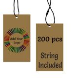 Kraft Custom Printed Hanging Hole Clothing Shopping Tags, 