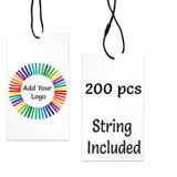 Matte White Custom Printed Hanging Hole Clothing Shopping Tags,