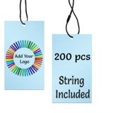 Shimmer Blue Custom Printed Hanging Hole Clothing Shopping Tags,