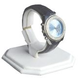 White Leatherette Watch Display Stand