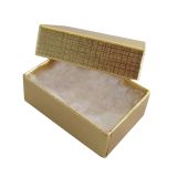Textured Gold Cotton Filled Jewelry Gift Boxes #11