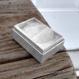 Silver Linen Pattern Paper Cotton Filled Jewelry Gift Boxes #11
