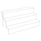 Clear Acrylic 3 Tier Riser Shelves Display Stand