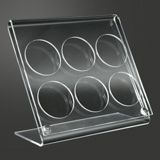 Clear Acrylic 6 Compartment Gemstone Jar Holder Display