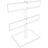 2 Tier Clear Acrylic Jewelry Earring Display Stand, Holds 14 Pairs