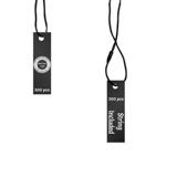 Matte Black Custom Hang Tag-Rectangle - 1-3/4