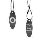 Shimmer Black Custom Hang Tag- Oval - 1-3/4