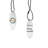 Shimmer Silver Custom Hang Tag- Oval - 1-3/4