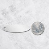 Shimmer Silver Custom Hang Tag- Oval - 1-3/4