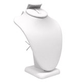 White Leatherette Jewelry Combination Display Bust 11