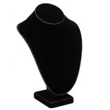 Black Velvet Jewelry Necklace Display Bust, 11