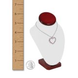 Red Rosewood Jewelry Necklace Display Bust, 6-1/4