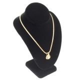 Black Velvet Jewelry Necklace Display Bust, 10