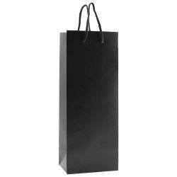 Tall Matte Black Laminate Shopping Bags