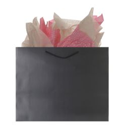 Premium Matte Black Eurotote Laminate Shopping Bags - 20