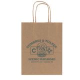 Personalized Brown Kraft Shopping Bags with Handles