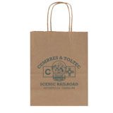 Custom Printed Kraft Paper Shopping Bags with Handles