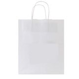White Kraft Shopping Bags With Handles