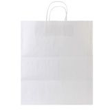 Large White Kraft Gift Shopping Bags with Handles