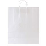 White Kraft Paper Shopping Bags with Handles
