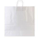 Large White Kraft Paper Shopping Bags