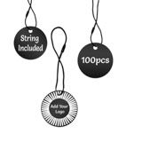 Matte Black Custom Hang Tag - Circle - 1-1/2