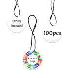 Matte White Custom Hang Tag - Circle - 1-1/2