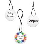 Shimmer White Custom Hang Tag - Circle - 1