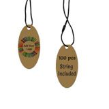 Kraft Custom Hang Tag - Oval - 1