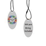 Smoke Grey Custom Hang Tag - Oval - 1